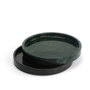 Stonekocc D25x3cm LOGO personalizzato prezzo di fabbrica verde nero marmo nordico luce di lusso cosmetici di stoccaggio cucina soggiorno - Product Image 1