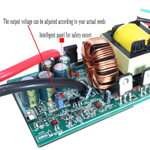 ตัวแปลงไฟรถยนต์กำลังสูงแบบไร้แกนอะลูมิเนียม 42-90V เป็น 12V 100A 1200W ประสิทธิภาพ 90% สำหรับรถกอล์ฟ รุ่น Low HJ12V100A-G - Product Image 2