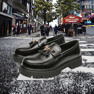 Zapatos de Diseño con Suela Gruesa de Microfibra Suave, Tallas 38-44, Color en Contraste, Transpirables, Antideslizantes, para Oficina, Trabajo, Verano y Otoño - Product Image 2