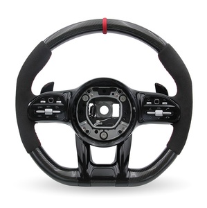 Volant en fibre de carbone standard pour Mercedes Benz CLA <span class=keywords><strong>250</strong></span> E350 W221 W166 GLE 53 - Product Image 1