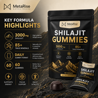 Gummies de Shilajit Or en Gros Marque Blanche – Boost d'Énergie, Soutien Immunitaire, Minéraux Multiples, Acide Fulvique, Résine – Complément Alimentaire