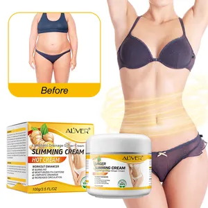 Aliver Ginger Slimming Cream 100g Loss Weight Hot Cream Body Slimming Fat Burn Tummy Natural Ingredient Cream Women
