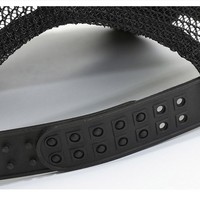 Gorra de béisbol ajustable de 6 paneles con letras bordadas de malla estilo coreano para mujer, primavera/verano, estilo urbano, snapback para hombre