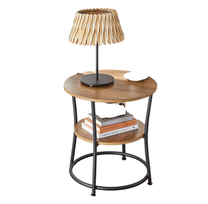 Mesa auxiliar de madera maciza natural para sala de estar, mesa auxiliar de madera duradera para sofá, mesa decorativa para esquina. - Product Image 2