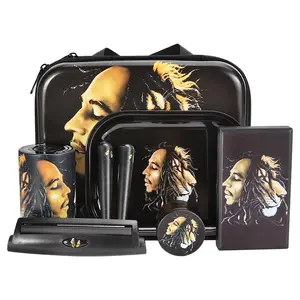 Custom Rolling Tray With Magnetic Lid New Style Smoking Accessories Kit With <strong>Cigarette</strong> Rolling <strong>Machine</strong> Smoking Accessories Set - Product Image 1