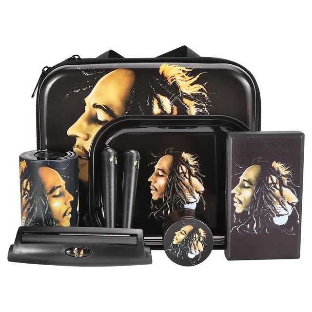 Custom Rolling Tray With Magnetic Lid New Style Smoking Accessories Kit With Cigarette Rolling Machine Smoking Accessories Set