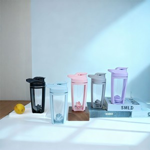 Wholesale High- Portable Protein Powder <b>Shaker</b> 500ml Sports Fitness Water <b>Bottle</b> Leak-proof Pressing Type Cup with Graduations - Product Image 3