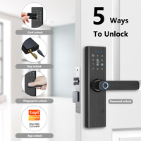 Cerradura Inteligente Semiautomática con Control Remoto por Aplicación Wi-Fi, Cerradura Biométrica Digital con Código para Puerta Principal Residencial