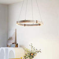 Lustre suspendu en travertin Wabi Sabi pour salon, chambre à coucher, maison