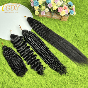 Crochet Human Hair 100% Crochet Hair Pre Italian Curly Virgin Braiding Hair Vendor Natural <strong>Blend</strong> Crochet Human Hair Extensions - Product Image 4