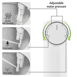 Bidé Simple y Delgado con Doble Boquilla, Autolimpiante, Inteligente, No Eléctrico, <span class=keywords><strong>para</strong></span> Cuidado Postparto, Montado en el Suelo del Baño, Ecológico - Product Image 3