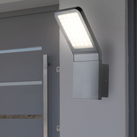Applique murale de jardin LED extérieure étanche à intensité variable en aluminium moulé sous pression avec diffuseur en polycarbonate