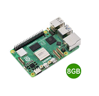 Raspberry Pi 5 2 Go 4 Go 8 Go Carte mère Broadcom BCM2712, Quad-core Cortex-A76 (ARM V8) SoC 64 bits, Fréquence 2,4 GHz