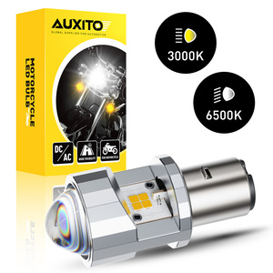 Auxito BA20D H6 LED ไฟหน้ารถจักรยานยนต์หลอดไฟ3000LM 6000K 3000K สีขาวอำพันคู่สี Hi-Lo บีมพลังงานสูง - Product Image 3