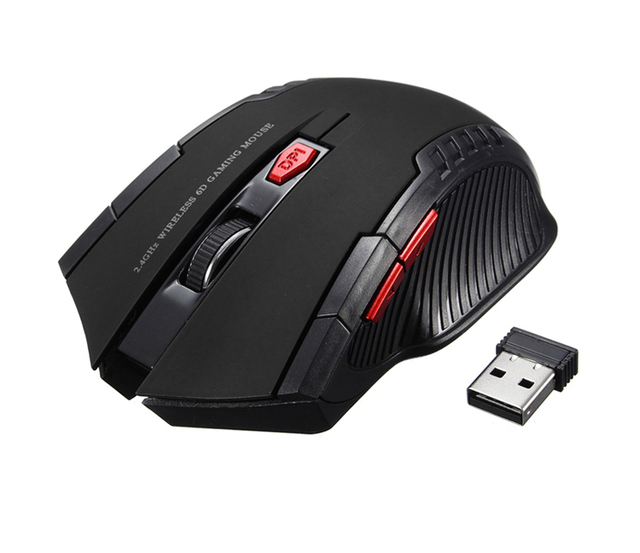 Factory Direct 6 Keys 2.4G Wireless Gaming Mouse High DPI Adjustable 3D Style Ergonomic USB Optical Mouse for Laptop PC Computer