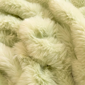Rabbit Fur Milk Fleece Bedding Set Winter Thickened Warm Duvet Cover Pillowcases Bed Skirt Princess Style Stripe Pattern - Product Image 5