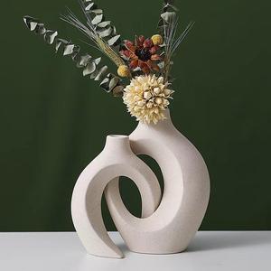Huis Indoor Pot Moderne Hars Bloem Vaas Nordic Bloempot Boho Donut Vazen Voor Tafel Middelpunt Woonkamer Decoratie - Product Image 1