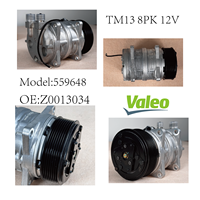 Compresseur Valeo TM13 d'origine constructeur, neuf, référence OE Z0013034, 12V, 8PK, 123mm, pour système de réfrigération professionnel de transport