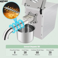 Presse à huile de cuisine biologique électrique automatique Expulseur pour avocat, noix de coco, lin, cacahuète, huiles de ricin
