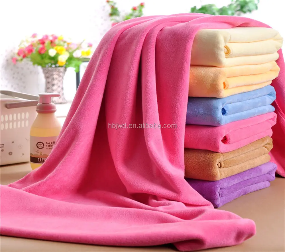 ठोस रंग multifunctional microfiber तौलिया नरम लोचदार समुद्र तट तौलिया