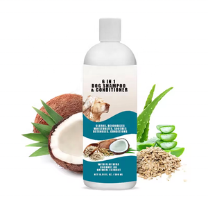Shampooing et revitalisant pour animaux de compagnie 6 en 1 Nettoyage en profondeur des cheveux Produits de toilettage <span class=keywords><strong>anti</strong></span>-démangeaisons Shampooing hypoallergénique pour chiens et chats - Product Image 6