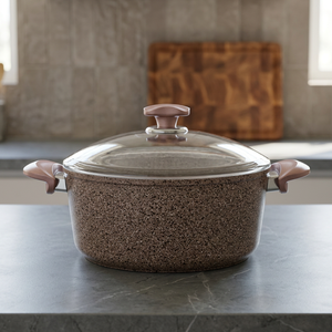 Casserole en acier inoxydable avec couvercle, design classique rond, durable, compatible avec toutes les plaques de cuisson, passe au lave-vaisselle - Product Image 6