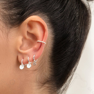 Boucles d'oreilles pendantes mini-huggie Gemnel en gros, personnalisables, minimalistes, de haute qualité, tendance, motif Sirène <span class=keywords><strong>Muse</strong></span> - Product Image 6