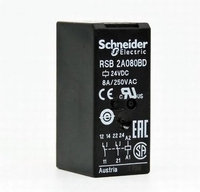Relais de puissance enfichable Harmony Electromechanical Relays 8A 2CO 24V DC RSB2A080BD