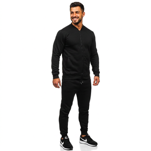 Conjunto Deportivo de 2 Piezas para Invierno, Estilo Pullover, Lavado Ácido, Secado Rápido, Transpirable, 100% Algodón Felpa, Ropa Urbana para Hombre con Cordón Ajustable - Product Image 1