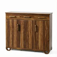 Furnitur Rumah Tahan Lama dengan Finishing Walnut Mewah, Gaya Eropa Modern Kontemporer, Ramah Lingkungan, Serat Kayu Alami, Penyimpanan Luas, untuk Area Pintu Masuk
