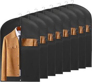 Custom Garment <b>Bags</b> Non Woven Transparent Window Suit <b>Storage</b> <b>Bag</b> Children's Clothing Shirts Long Dress Dustproof Protective <b>Bag</b> - Product Image 5