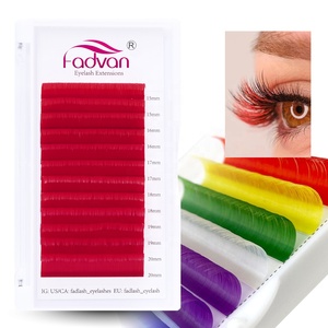 Fadvan mới đến lễ hội màu Lash <span class=keywords><strong>extensions</strong></span>. 03 Neon màu lông mi mở rộng nhãn hiệu riêng nở dễ dàng Fan Lash màu - Product Image 4