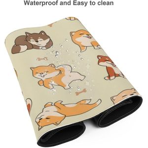 Alfombrilla de Ratón Grande Antideslizante Symon para Portátil, 31.5 x 11.8 Pulgadas, Diseño de Perros Shiba Inu, Alfombrilla de Escritorio con Bordes Cosidos, de Goma, para Escribir, 1 Libra - Product Image 2