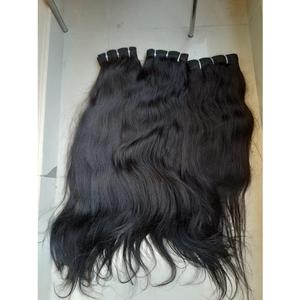 Prix de gros Trame de cheveux humains Remy à la machine Temple indien brut à double cuticule trame alignée Style de vague naturelle - Product Image 3