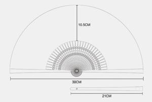 Elegante Abanico Plegable de Seda Blanca, Clásico y Tradicional para Bodas, Decoración del Hogar y Oficina, Grabado Personalizado, Promociones para Fiestas Folclóricas - Product Image 6
