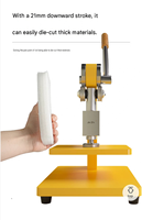 Mini-presse manuelle de découpe et d'estampage de table avec roulements mécaniques