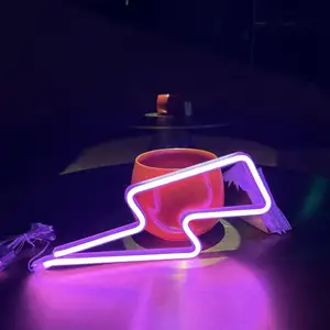Lampu Neon LED dekorasi Bar pernikahan, lampu gaya bertenaga USB baterai lampu alfabet pesta