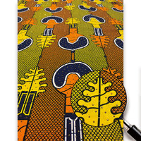 Tissu africain en coton biologique imprimé léger à motifs floraux et pierres, idéal pour vêtements, décoration intérieure, rideaux et chemises