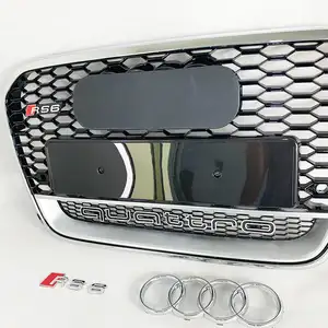 RS6 C7 Style Honeycomb Front Grill for Audi A6 S6 2013-2015 Model Condition Car Modification
