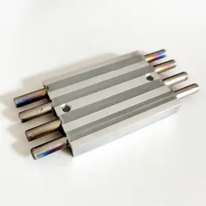 Kunden spezifische Titan rohr wärme tauscher Aluminium-Kühl platte mit Titan rohr 40*55*8mm