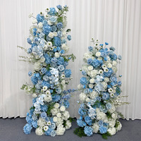 Arche de fleurs artificielles personnalisable, série Océan Bleu, pour arrangements floraux de mariage, hortensias bleu profond onirique pour mariage
