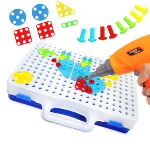 <span class=keywords><strong>Jeu</strong></span> de mosaïque créatif éducatif DIY 3D Jigsaw Drill Screw 237pcs Blocks Puzzles Children Assembly Creative Mosaic Game for Kid - Product Image 6