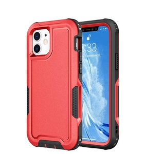 Pour <span class=keywords><strong>iPhone</strong></span> 12 / 12 Pro housse de téléphone portable 3 en 1 PC + TPU matériau Anti-chute anti-dérapant étui de protection de téléphone portable - Product Image 1