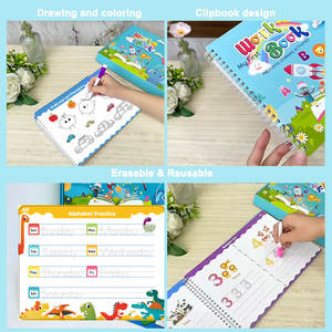 Cahier de traçage magique à rainures pour enfants, réutilisable, effaçable à sec, pour l'apprentissage de l'alphabet préscolaire - Product Image 4