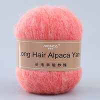 Hilo de Alpaca de Pelo Largo en Oferta, 450m/50gr, Mezcla de Lana Merino/Acrílico/Nailon, Suave y Cálido, para Tejer a Mano Suéteres y Gorros para Mujer