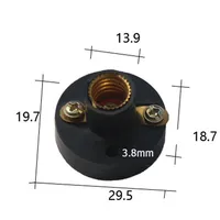 E10 E12 E14 Screw Conversion Flat LED Lamp Holder PC Copper 5A Bedroom Small Led Lighting Head Base Socket 220V Black