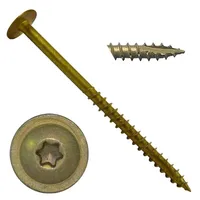 Vis à bois à tête hexagonale galvanisée Vis autotaraudeuse en acier inoxydable à tête plate pour cloison sèche Construction en bois Finition Ruspert Inch