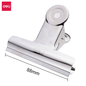 Deli Binder Clip 88mm Silver Stainless Steel Large <b>Document</b> <b>Folder</b> Clip 6 Pack - Product Image 4