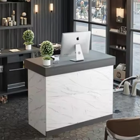 Réception moderne à panneaux de bois Réception pour dépanneurs Thé au lait Barber Shops Salons de beauté Petits bars Bureau