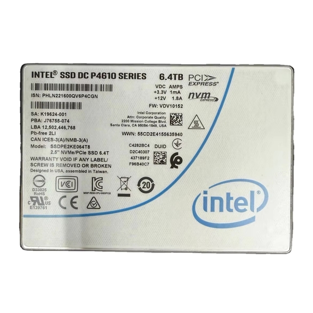 P4610 6.4T U2 SSDPE2KE064T801 Solid State Drive for Server